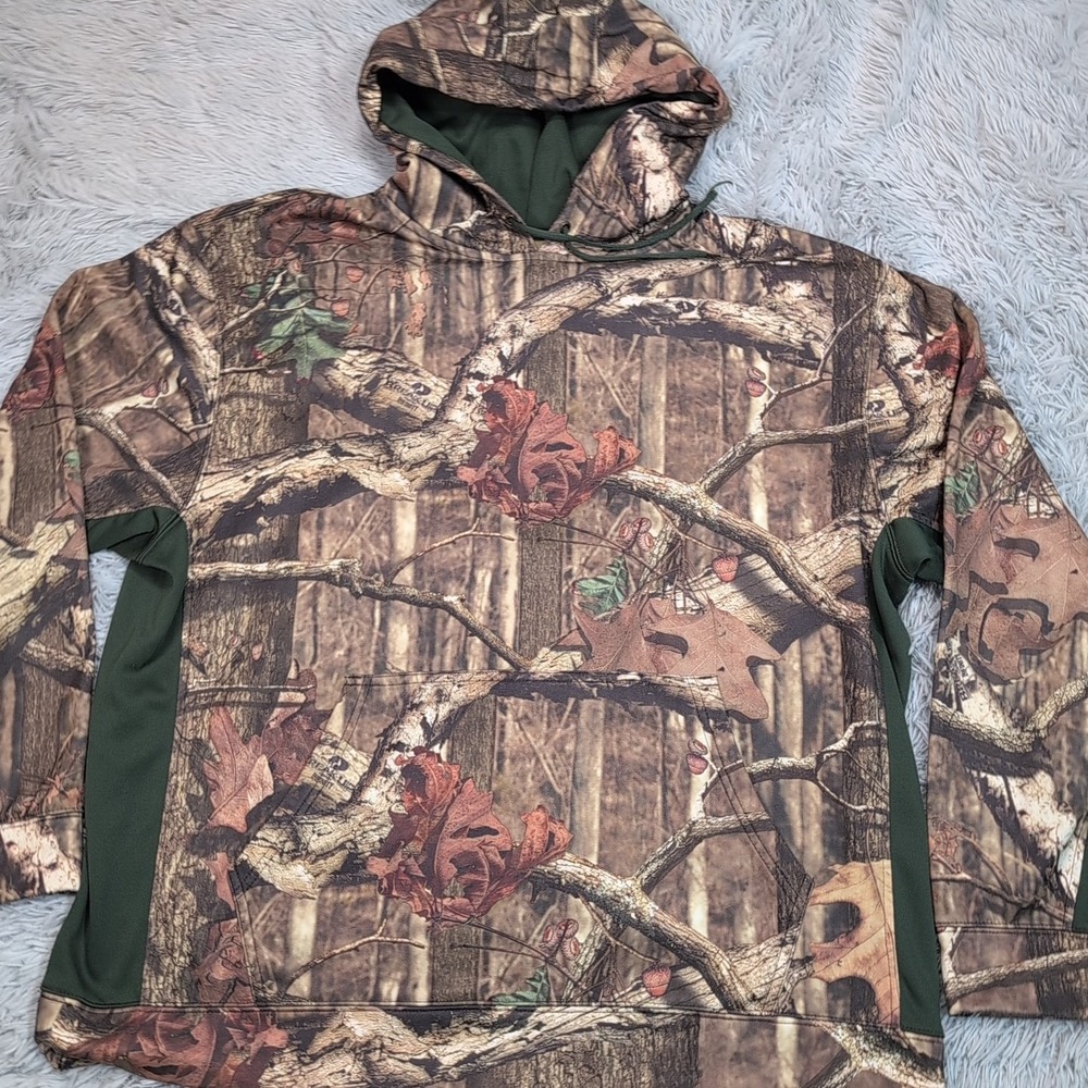 Energy Zone Sweatshirt Mens XXL‎ Camo Hoodie Pocket Gorpcore Woodlands Breakup